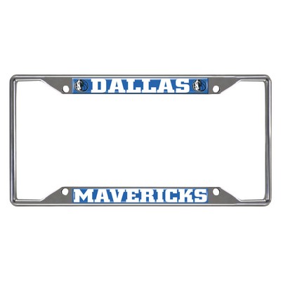 Fan Mats  LLC Dallas Mavericks License Plate Frame Chrome