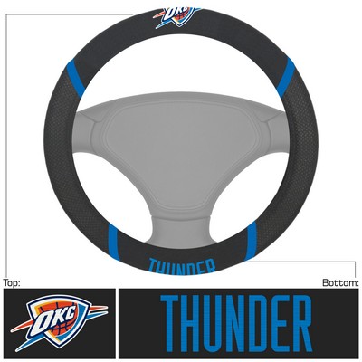 Fan Mats  LLC Oklahoma City Thunder Steering Wheel Cover Black