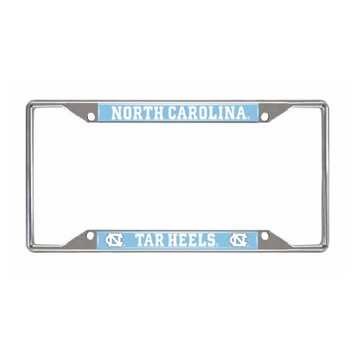 Fan Mats  LLC North Carolina Tar Heels License Plate Frame Chrome