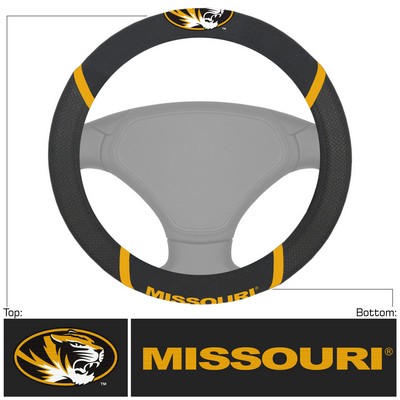 Fan Mats  LLC Missouri Tigers Steering Wheel Cover Black