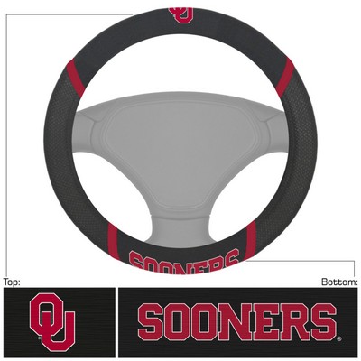 Fan Mats  LLC Oklahoma Sooners Steering Wheel Cover Black