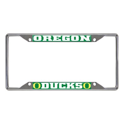 Fan Mats  LLC Oregon Ducks License Plate Frame Chrome