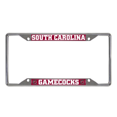 Fan Mats  LLC South Carolina Gamecocks License Plate Frame Chrome