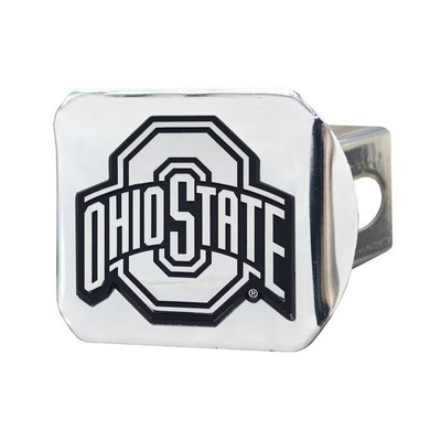 Fan Mats  LLC Ohio State Buckeyes Hitch Cover Chrome Chrome