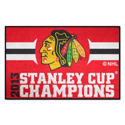 Fan Mats  LLC Chicago Blackhawks Starter Mat Champions Red