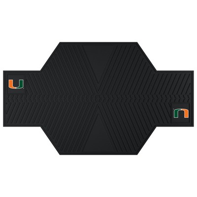 Fan Mats  LLC Miami Hurricanes Motorcycle Mat Black