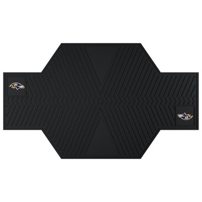 Fan Mats  LLC Baltimore Ravens Motorcycle Mat Black