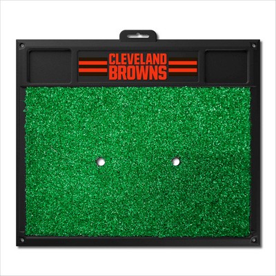 Fan Mats  LLC Cleveland Browns Golf Hitting Mat Black