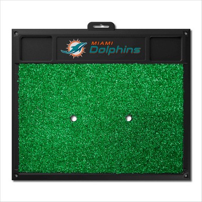 Fan Mats  LLC Miami Dolphins Golf Hitting Mat Aqua