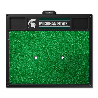 Fan Mats  LLC Michigan State Spartans Golf Hitting Mat Green