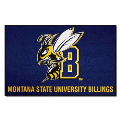 Fan Mats  LLC Montana State Billings Yellow Jackets Starter Mat Blue