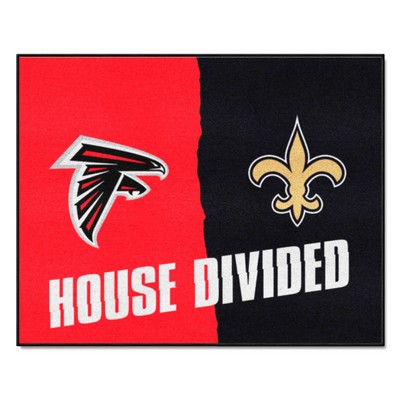 Fan Mats  LLC NFL House Divided Falcons / Saints House Divided Mat Multi