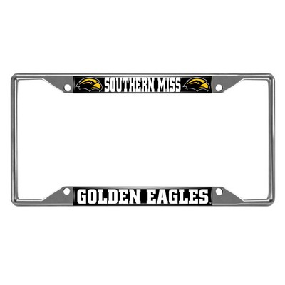 Fan Mats  LLC Southern Miss Golden Eagles License Plate Frame Chrome