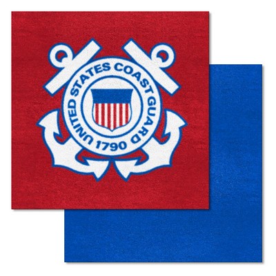 Fan Mats  LLC U.S. Coast Guard n/a Team Carpet Tiles Red