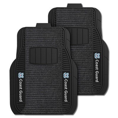 Fan Mats  LLC U.S. Coast Guard n/a 2-pc Deluxe Car Mat Set Black