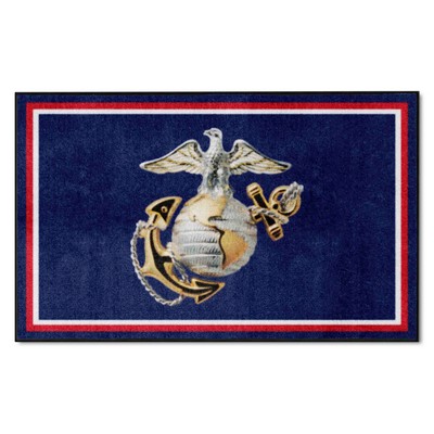 Fan Mats  LLC U.S. Marines n/a 4x6 Rug Red