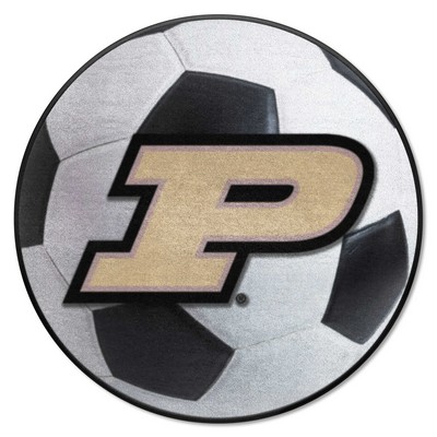 Fan Mats  LLC Purdue Boilermakers Soccer Ball Mat White