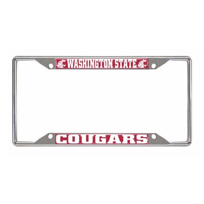 Fan Mats  LLC Washington State Cougars License Plate Frame Chrome