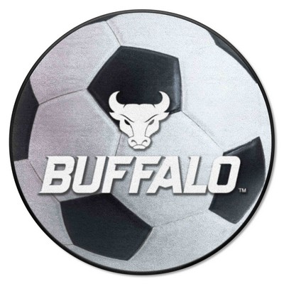 Fan Mats  LLC Buffalo Bulls Soccer Ball Mat White