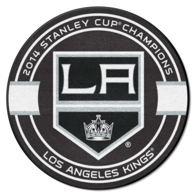 Fan Mats  LLC Los Angeles Kings Puck Mat Black