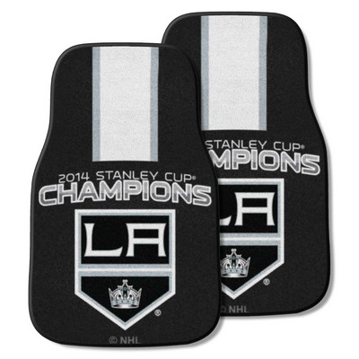 Fan Mats  LLC Los Angeles Kings 2-pc Carpet Car Mat Set Black