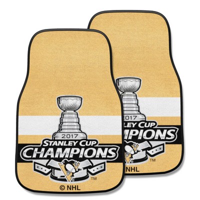 Fan Mats  LLC Pittsburgh Penguins 2-pc Carpet Car Mat Set Yellow