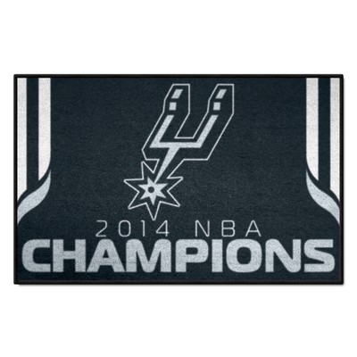 Fan Mats  LLC San Antonio Spurs Starter Mat Black