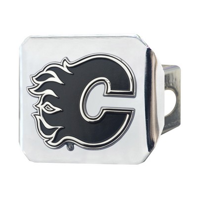 Fan Mats  LLC Calgary Flames Hitch Cover Chrome Chrome