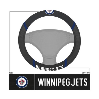 Fan Mats  LLC Winnipeg Jets Steering Wheel Cover Black