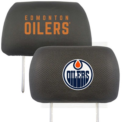 Fan Mats  LLC Edmonton Oilers Head Rest Cover Black