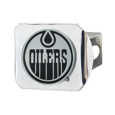 Fan Mats  LLC Edmonton Oilers Hitch Cover Chrome Chrome