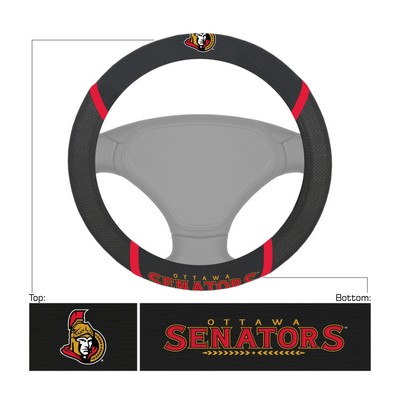 Fan Mats  LLC Ottawa Senators Steering Wheel Cover Black