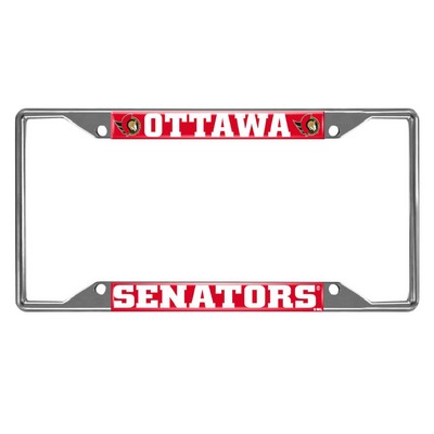 Fan Mats  LLC Ottawa Senators License Plate Frame Chrome