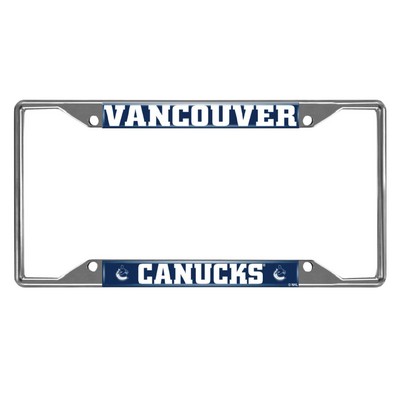 Fan Mats  LLC Vancouver Canucks License Plate Frame Chrome