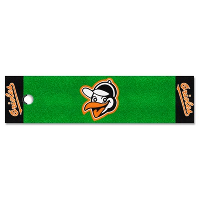 Fan Mats  LLC Baltimore Orioles Putting Green Mat Retro Green