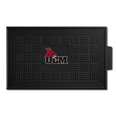 Fan Mats  LLC Central Missouri Mules Medallion Door Mat Black