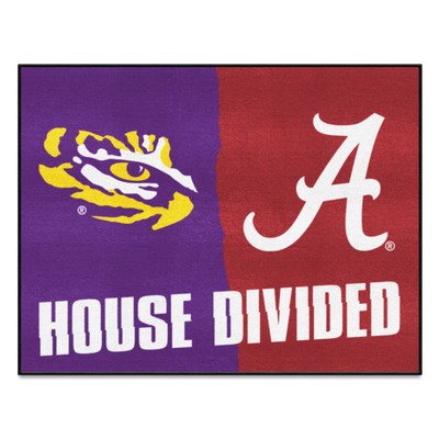 Fan Mats  LLC House Divided LSU / Alabama House Divided Mat Multi