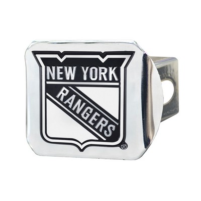 Fan Mats  LLC New York Rangers Hitch Cover Chrome Chrome