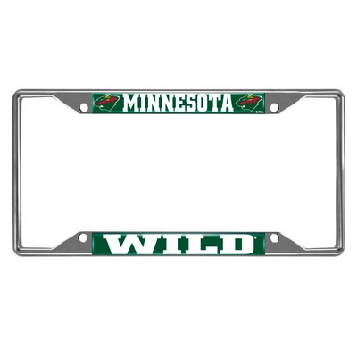 Fan Mats  LLC Minnesota Wild License Plate Frame Chrome