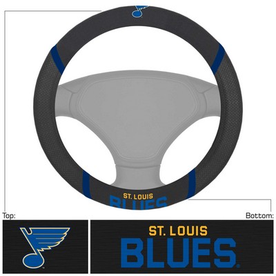 Fan Mats  LLC St. Louis Blues Steering Wheel Cover Black