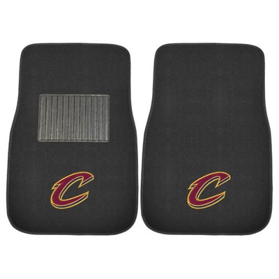 Fan Mats  LLC Cleveland Cavaliers 2-pc Embroidered Car Mat Set Black