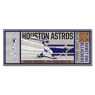 Fan Mats  LLC Houston Astros Ticket Runner Retro Gray