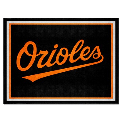 Fan Mats  LLC Baltimore Orioles 8x10 Rug Black