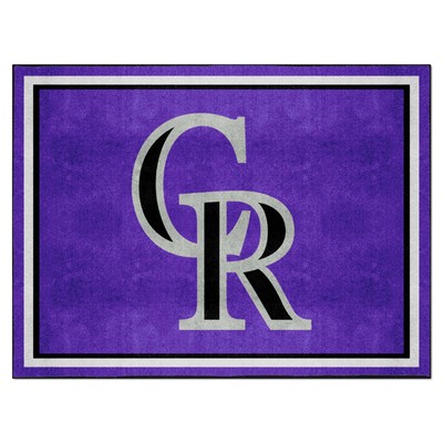 Fan Mats  LLC Colorado Rockies 8x10 Rug Purple