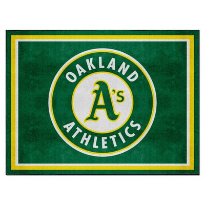 Fan Mats  LLC Oakland Athletics 8x10 Rug Green