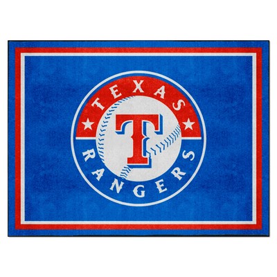 Fan Mats  LLC Texas Rangers 8x10 Rug Blue