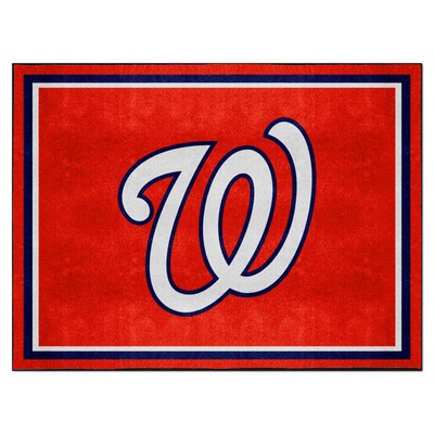 Fan Mats  LLC Washington Nationals 8x10 Rug Red