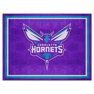 Fan Mats  LLC Charlotte Hornets 8x10 Rug Purple