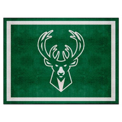 Fan Mats  LLC Milwaukee Bucks 8x10 Rug Green