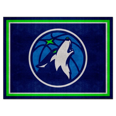 Fan Mats  LLC Minnesota Timberwolves 8x10 Rug Navy